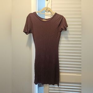 Purple Short Sleeve Bodycon Dress